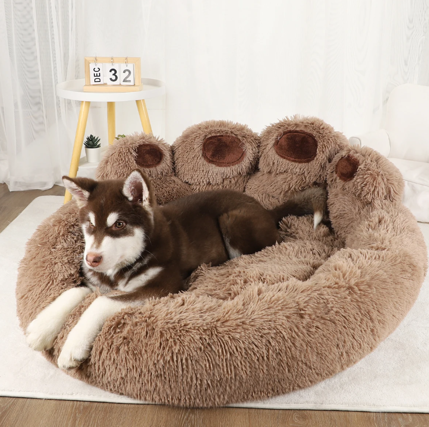 CozzyPaws™ Fluffy Paw Dog Bed