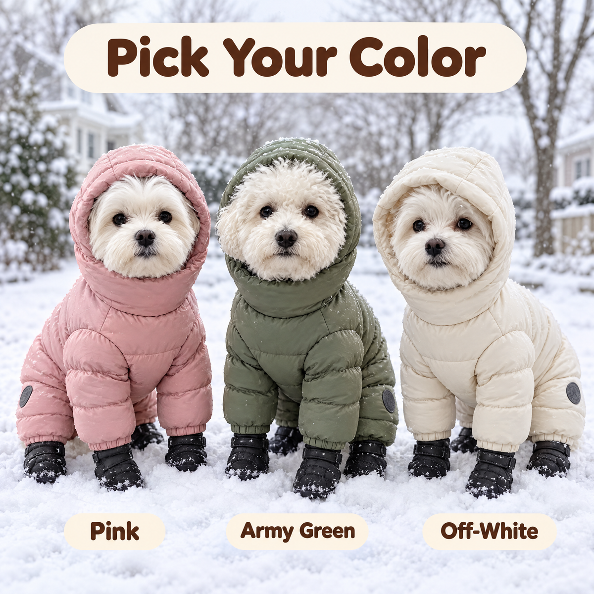 Small Dog Winter Jacket Four-Legged Warm Coat